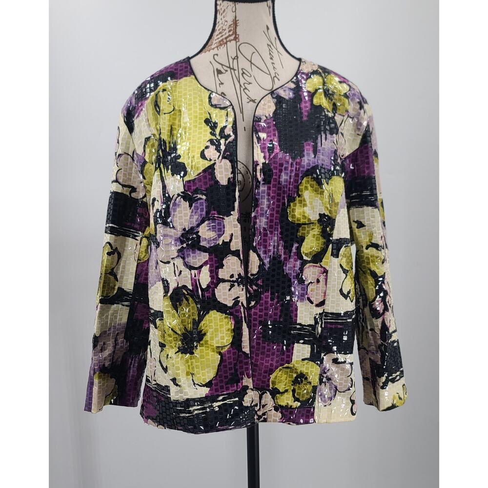 Peck & Peck ladies Statement jacket Dopamine Glam Shimmer Art Teacher